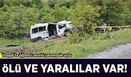 Yozgat'ta öğrenci servisi şarampole uçtu: Ölü ve yaralılar var