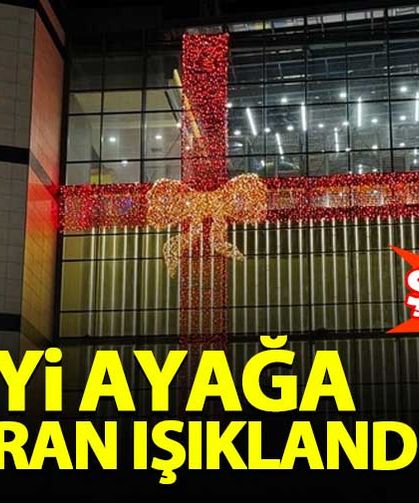 Rize'yi ayağa kaldıran ışıklandırma! Haç şekline tepki...