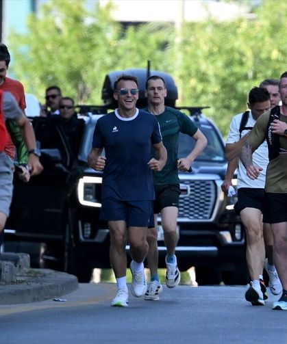 Fransa Cumhurbaşkanı Macron, Ankara'da koşu yaptı