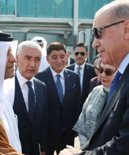 Erdoğan taziye ziyareti için Katar'da
