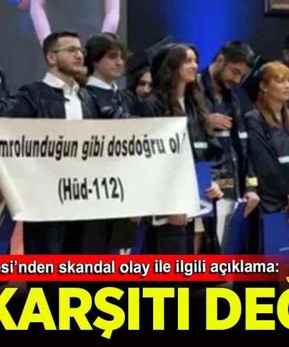 Yeditepe Üniversitesi'nden 'ayet yazılı pankart'ın kapatılmasına ilişkin açıklama