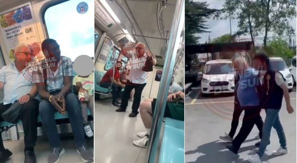 Metroda yabancı aileye küfürler yağdıran şahıs gözaltına alındı!
