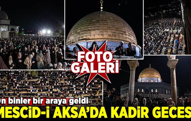 Siyonist İsrail baskısı altında Mescid-i Aksa'da Kadir Gecesi