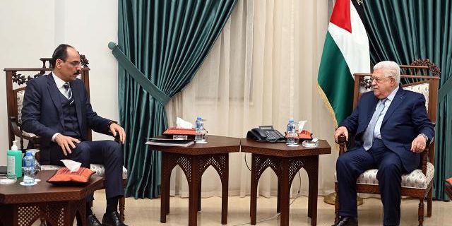 Türk heyeti, Filistin Devlet Başkanı Abbas ile görüştü