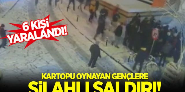İstanbul'da kartopu oynayan gençlere silahla saldırdılar