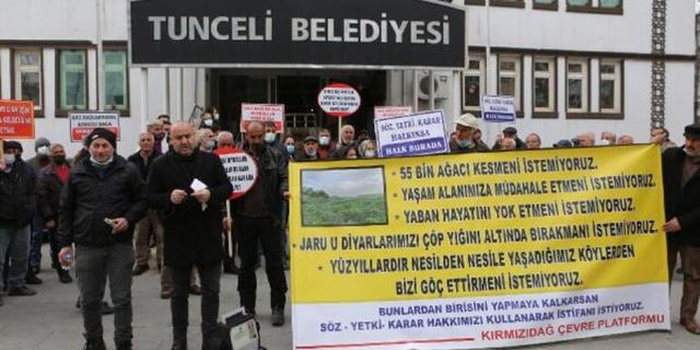 Tunceli'de komünist başkana tepki var! '55 bin ağacı korumak için buradayız'