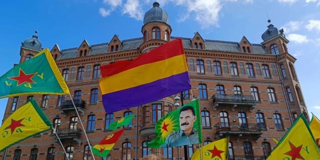 İsveç'te terör örgütü PKK/YPG yandaşları gösteri yaptı