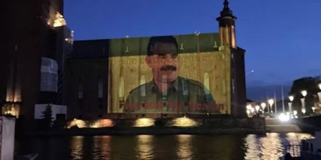 İsveç'te 'PKK' skandalı! Öcalan'ın fotoğrafı yansıtıldı