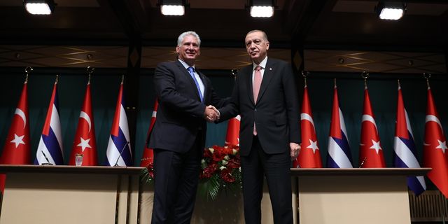 Başkan Erdoğan ve Küba Devlet Başkanı Bermudez, ortak basın toplantısı düzenledi