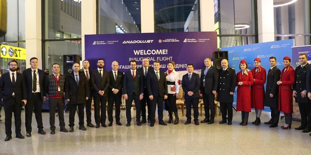 Türkiye ile Kazakistan başkentleri arasında ilk doğrudan uçuş yapıldı