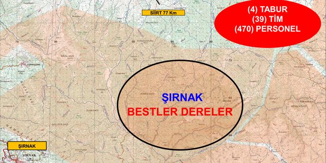 Şırnak'ta "Eren Abluka Sonbahar-Kış-19 Serkan Ünsal-1 Operasyonu" başlatıldı