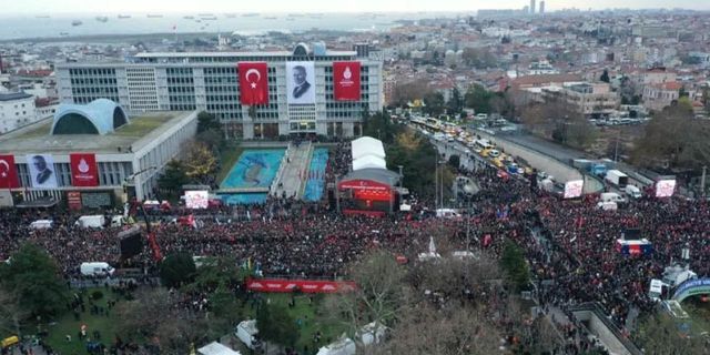 6'lı masanın Saraçhane'deki mitingine kaç kişinin katıldığı açıklandı
