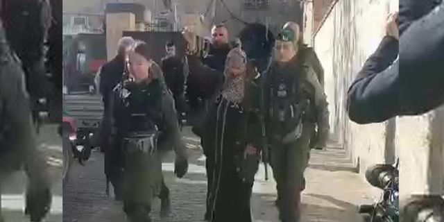 Filistinli anne Nafisa Khwais, Mescid-i Aksa'yı savunurken işgalciler tarafından tutuklandı