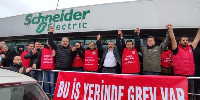 Schneider Enerji işçileri grev başlattı
