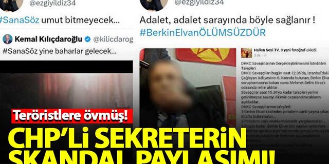 CHP'li sekreterin skandal paylaşımı! Savcı Kiraz'ın katili teröristleri...