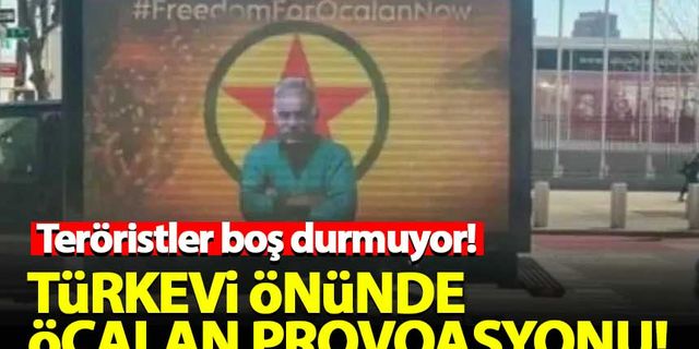 Türkevi önünde terörist başı Öcalan provokasyonu!