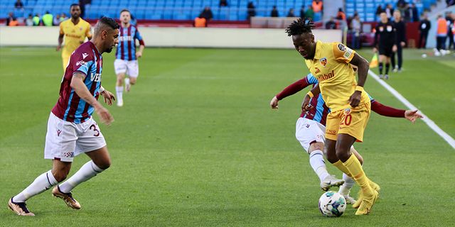 Trabzon'daki gol düellosunda kazanan Kayserispor oldu