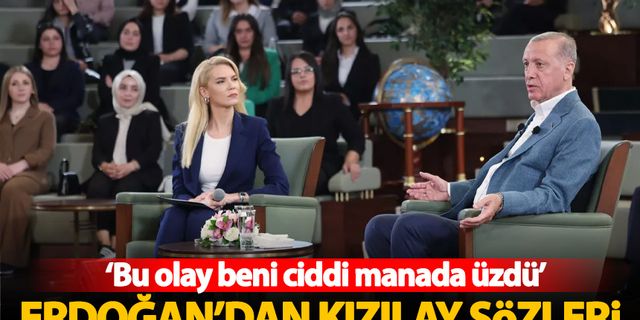 Erdoğan'dan Kızılay sözleri: Süratle düzeltilmeli