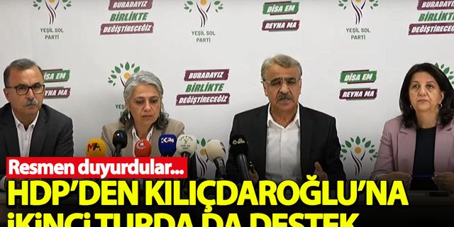HDP ikinci turda da Kılıçdaroğlu'nu destekleyeceğini açıkladı