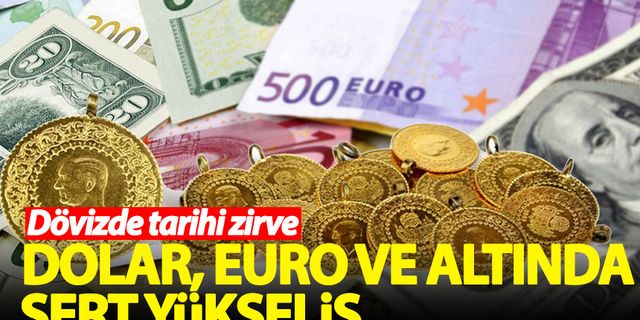 Dolar, euro ve altında sert yükseliş