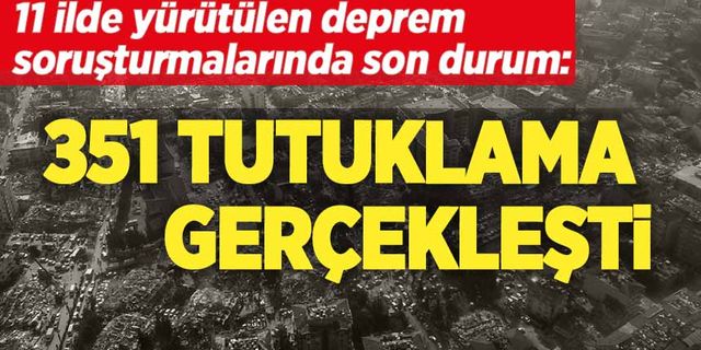 Bakan Tunç bilançoyu açıkladı! Deprem bölgesinde kaç kişi tutuklandı?