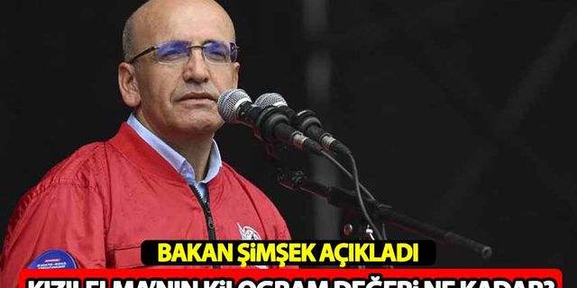 Bakan Şimşek duyurdu! İşte Kızılelma'nın kilogram değeri