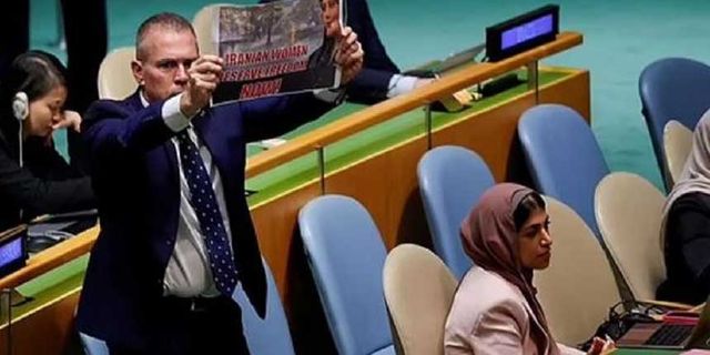 BM'de İsrailli diplomattan İran'a yönelik protesto!