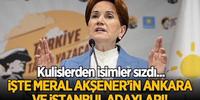 İYİ Parti'nin 'muhtemel adaylar' listesi sızdı! İşte İstanbul ve Ankara'nın adayları...