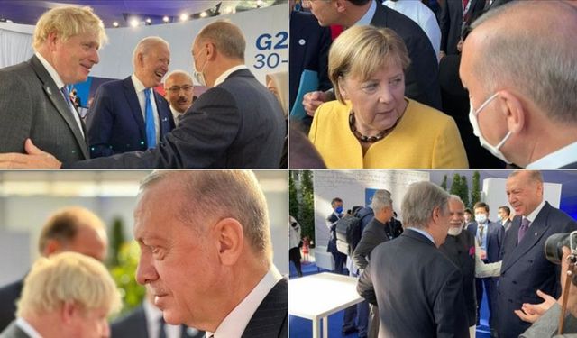 Cumhurbaşkanı Erdoğan, G20 Zirvesi'nde dünya liderleriyle sohbet etti