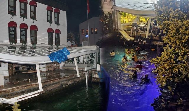 Arnavutköy'de çöken restorandaki müşteriler boğaza düştü: 4 yaralı