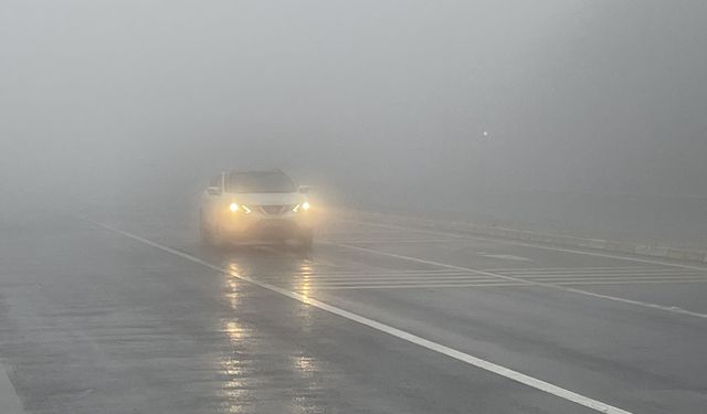 Bolu Dağı'nda sağanak ve sis, görüş mesafesini 20 metreye düşürdü