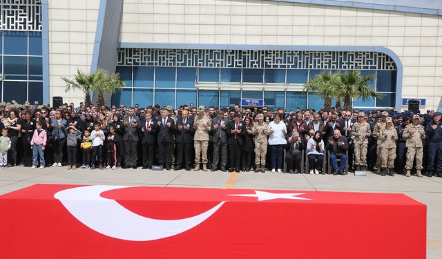 Şehit Jandarma Astsubay Üsçavuş Mehmet Gündüz için tören düzenlendi