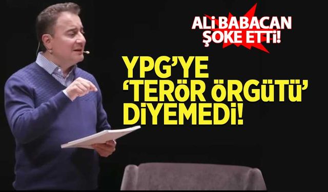 Ali Babacan şoke etti! YPG'ye 'terör örgütü' diyemedi...