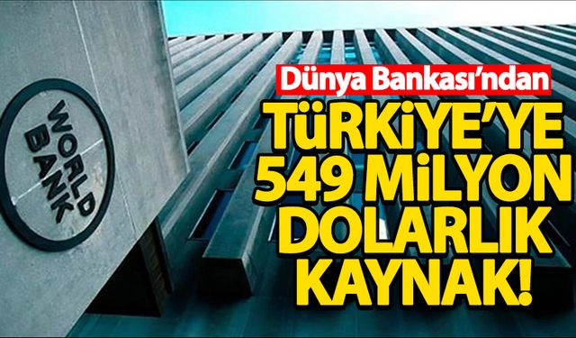 Dünya Bankası'ndan Türkiye'ye 549 milyon dolarlık finansman