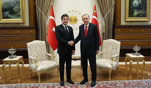 Başkan Erdoğan, Barzani'yi kabul etti