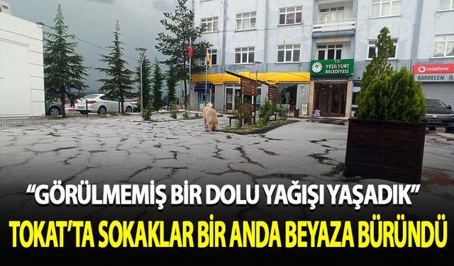 Tokat'ta dolu sokakları beyaza bürüdü