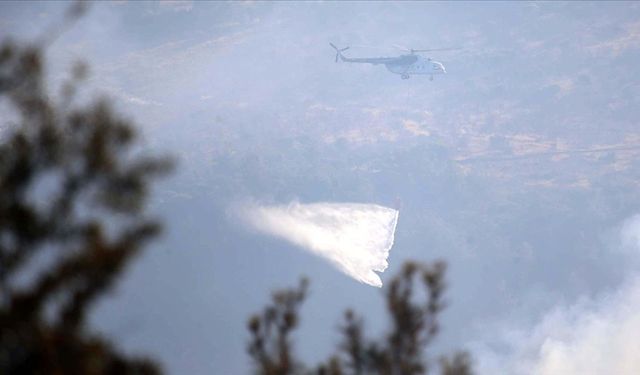Çanakkale'deki orman yangınına 37 saattir müdahale sürüyor