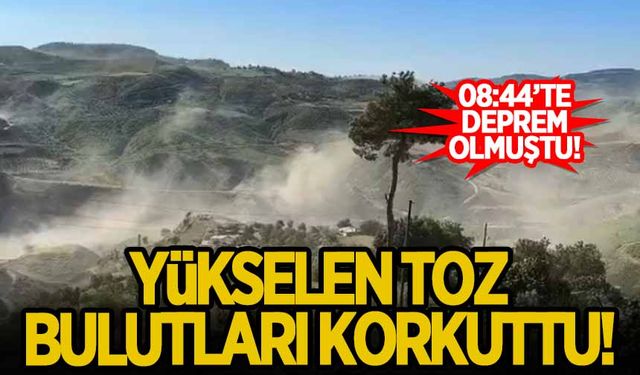 Adana'daki deprem sonrası yükselen toz buluttu korkuttu! İşte o görüntüler...