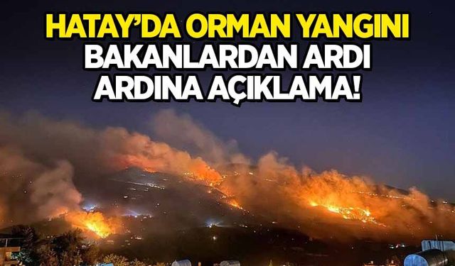 Hatay'da orman yangını! Evler tahliye ediliyor!