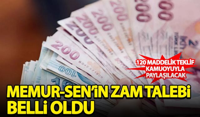 Memur-Sen'in zam talebi belli oldu!
