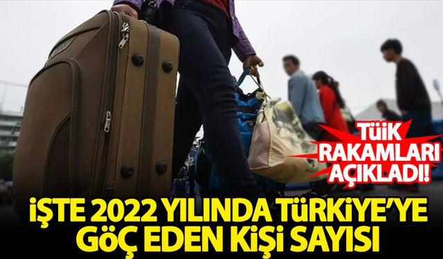 TÜİK açıkladı! İşte 2022'de Türkiye’ye göç eden kişi sayısı