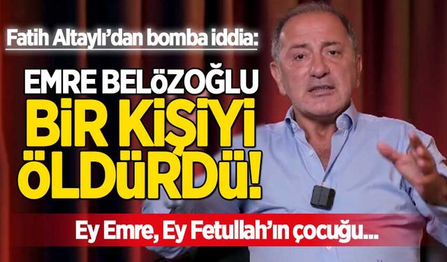 Fatih Altaylı'dan bomba iddia: "Emre Belözoğlu bir kişiyi öldürdü"