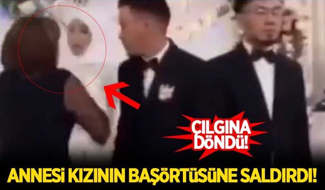 Annesi, kızının başörtüsüne saldırdı!