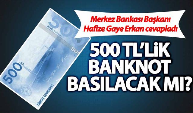 Merkez Bankası Başkanı Hafize Gaye Erkan cevapladı! 500 TL'lik banknot ve paradan sıfır atma olacak mı?