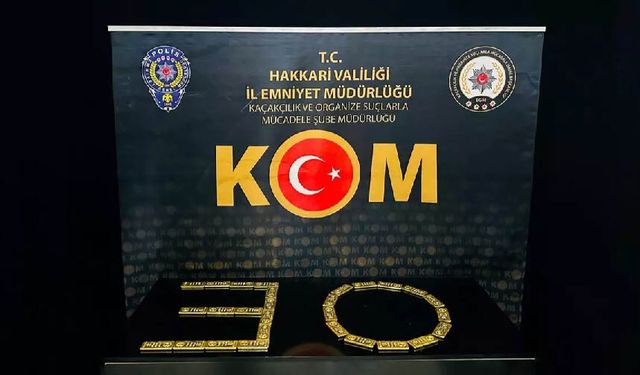 Hakkari'de gümrük kaçağı 28 kilogram külçe altın ele geçirildi