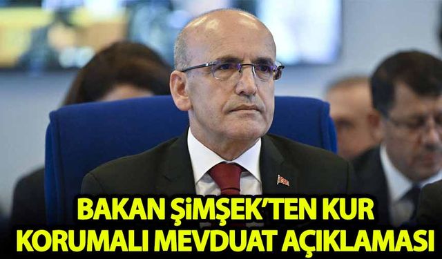 Bakan Şimşek'ten KKM açıklaması