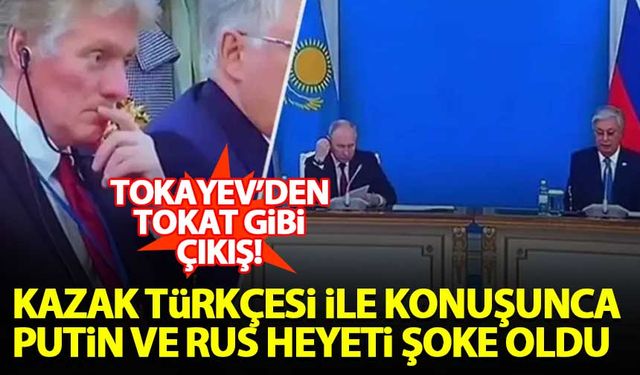 Tokayev, Kazak Türkçesi ile açıklama yapınca Putin ve Rus heyeti şoka uğradı