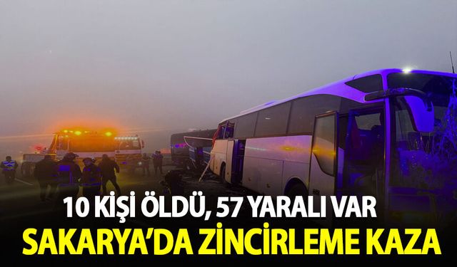 Sakarya'da zincirleme kaza: 10 ölü