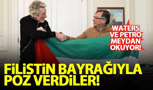 Waters ile Petro 'Filistin' bayrağıyla poz verdi