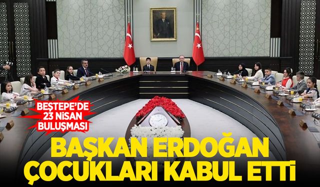 Cumhurbaşkanı Erdoğan, Beştepe’de çocukları kabul etti